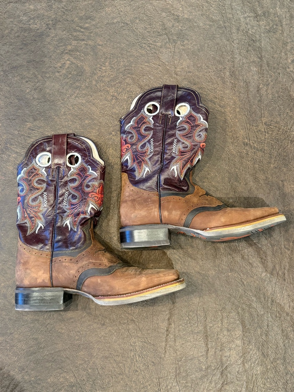 Men's Brown Leather Western Cowboy Boots
